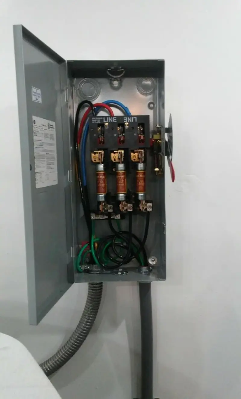 Three-phase disconnect switch installed for Electrical Wiring & Rewiring in Arcata