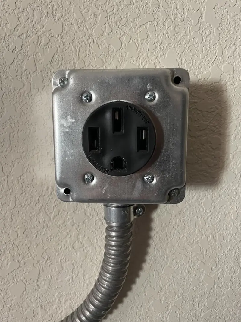 NEMA 14-50 outlet installed for Electrical Panel Upgrade in Arcata